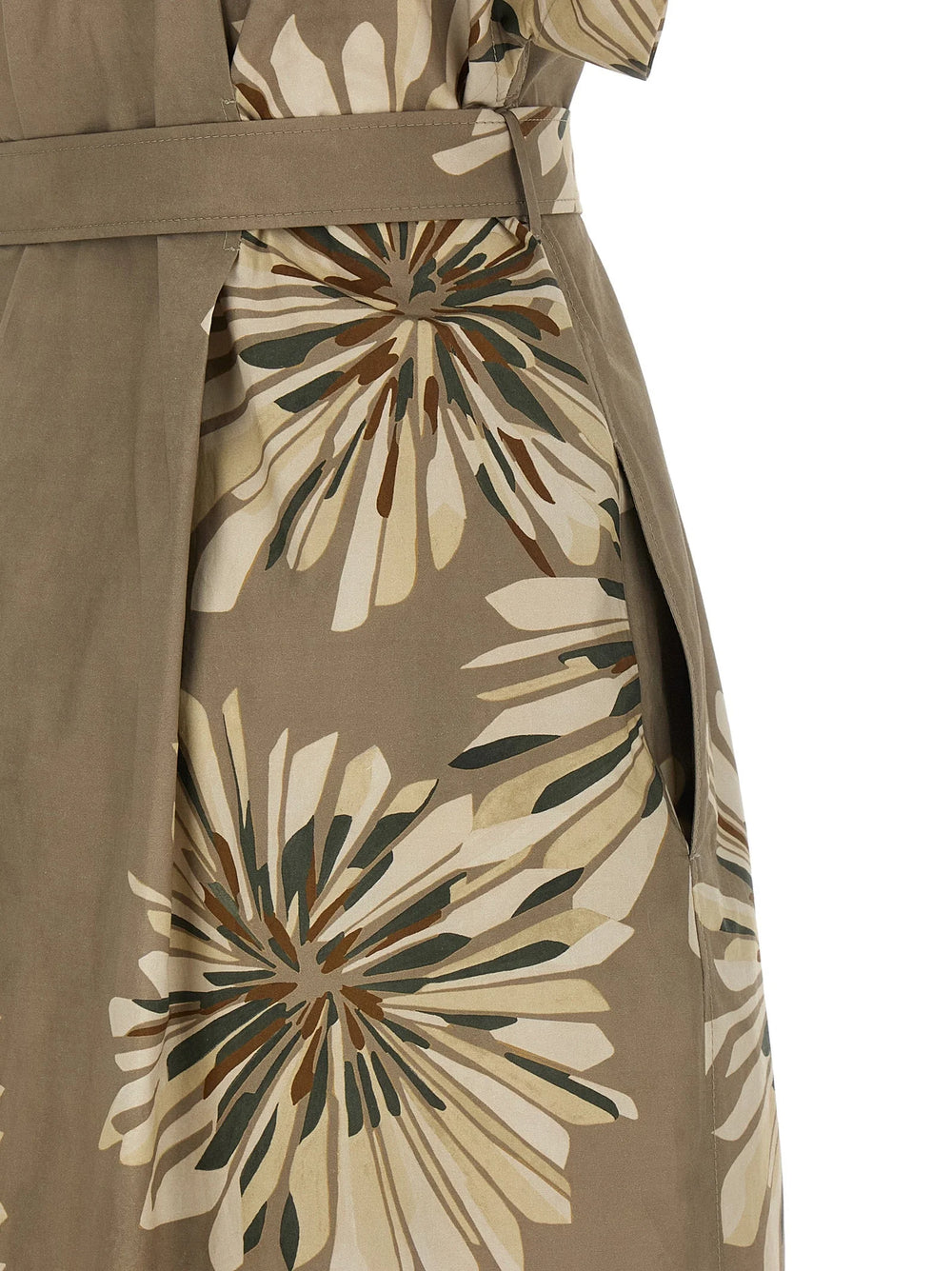 Brunello Cucinelli Bicolor Cotton Long Dress - S