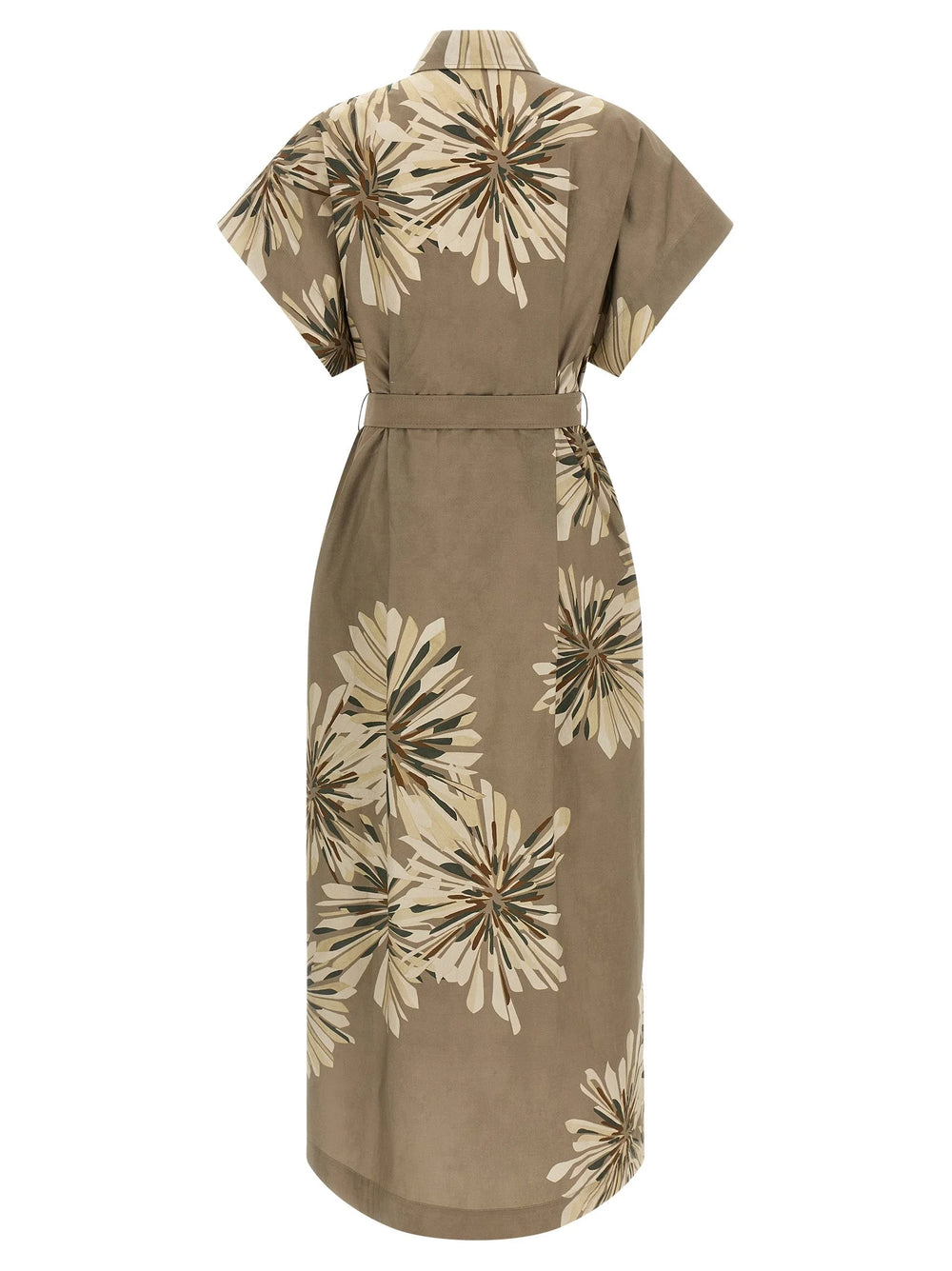 Brunello Cucinelli Bicolor Cotton Long Dress - S