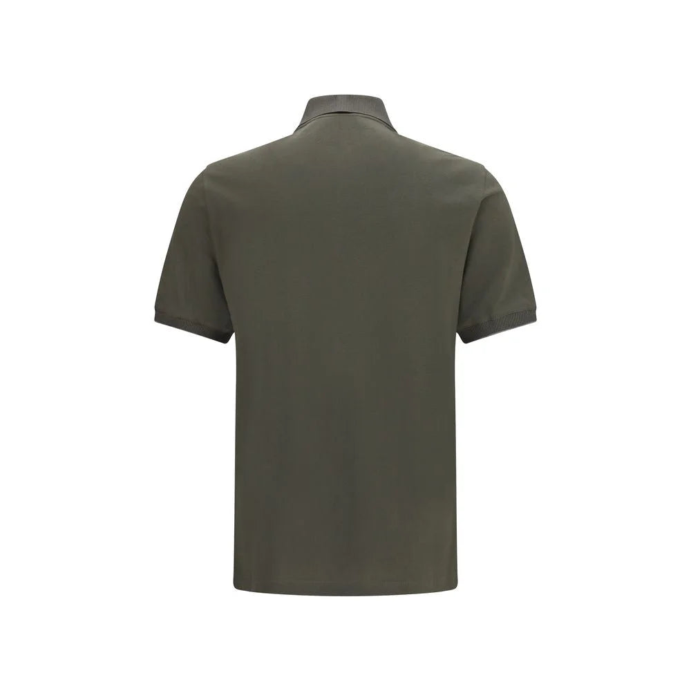 Brunello Cucinelli Bicolor Cotton Polo Shirt