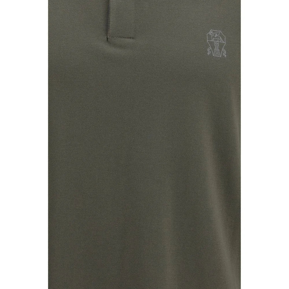 Brunello Cucinelli Bicolor Cotton Polo Shirt