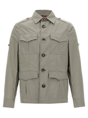 Brunello Cucinelli Bicolor Cotton Shell Jacket