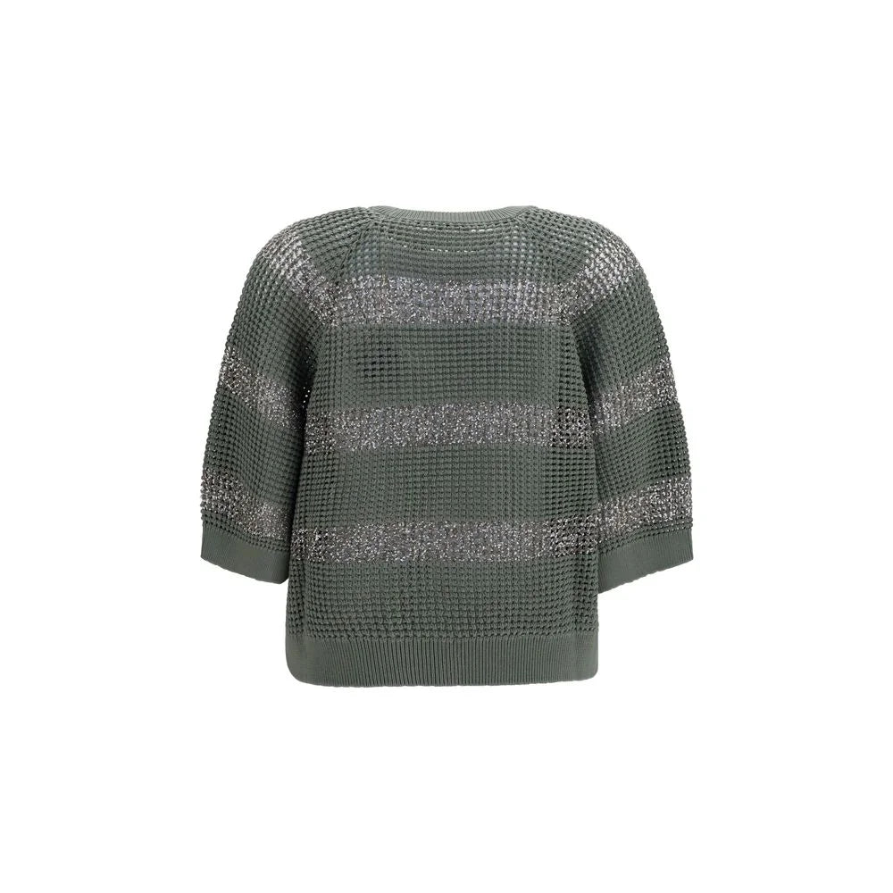 Brunello Cucinelli Bicolor Cotton Sweatshirt - S