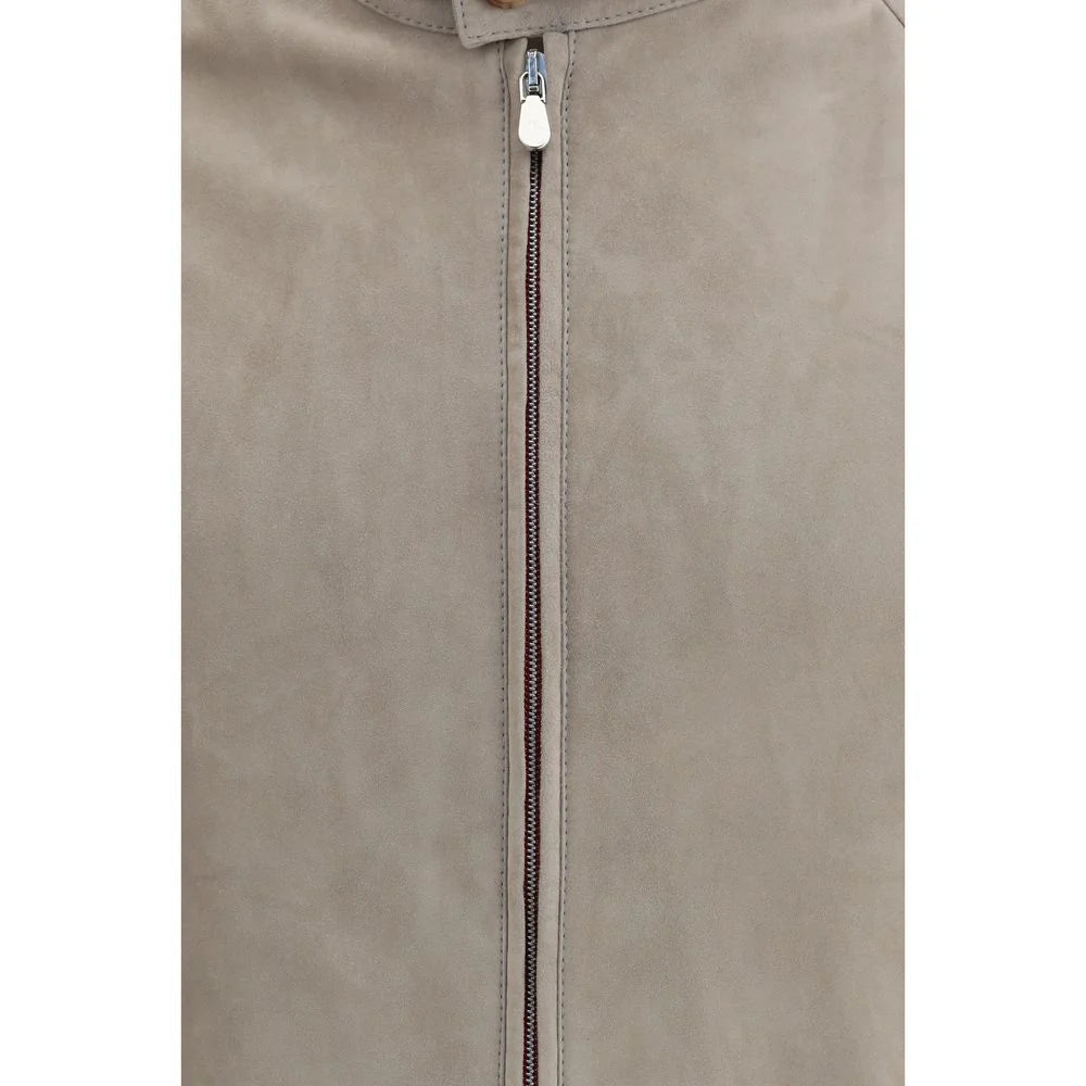 Brunello Cucinelli Bicolor Leather Jacket