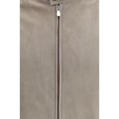 Brunello Cucinelli Bicolor Leather Jacket