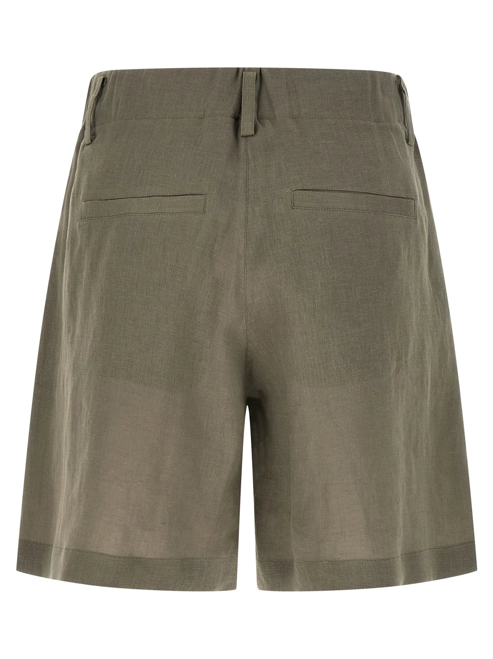 Brunello Cucinelli Bicolor Linen Bermuda Shorts - M