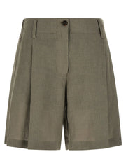 Brunello Cucinelli Bicolor Linen Bermuda Shorts - M