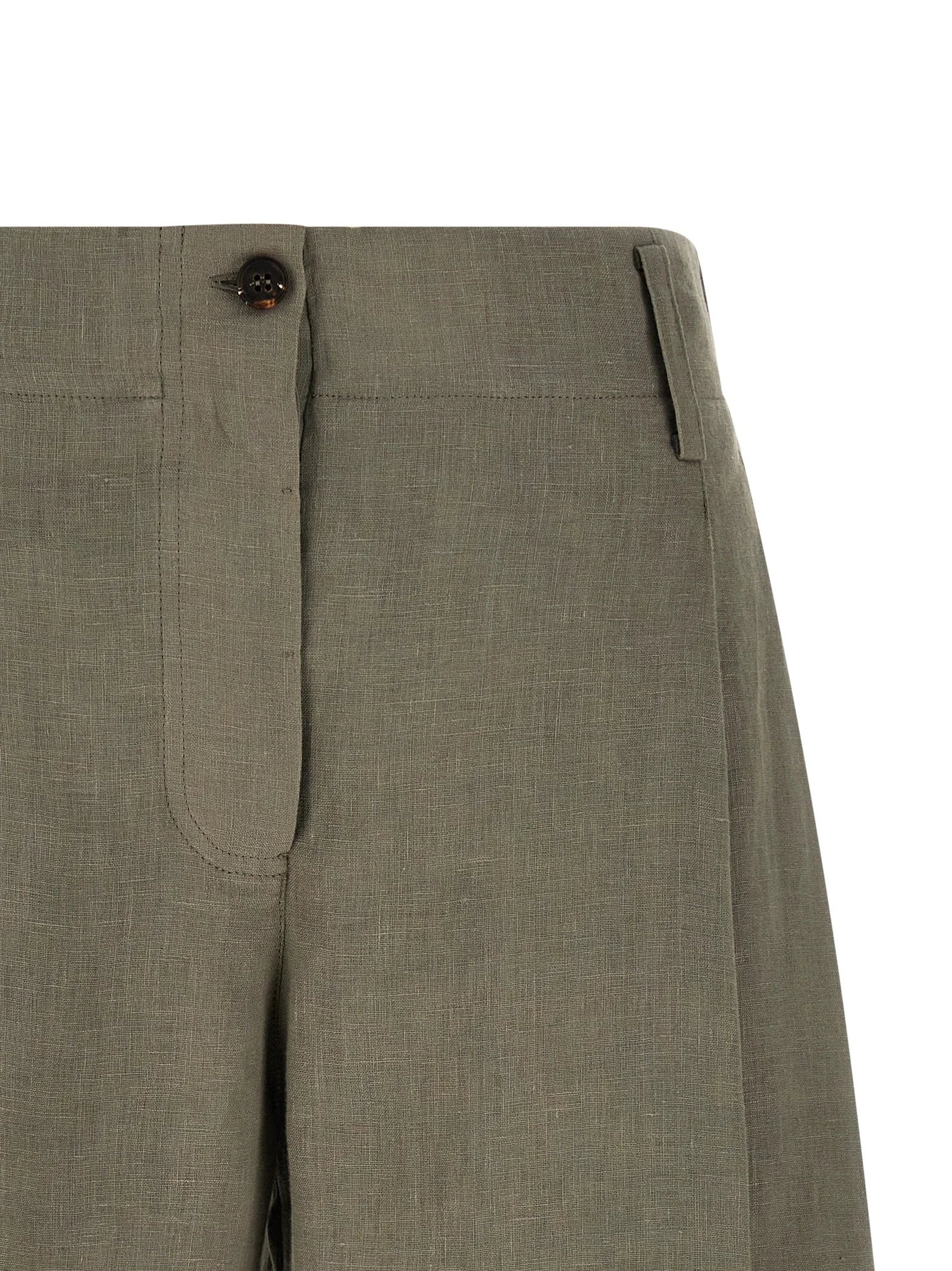 Brunello Cucinelli Bicolor Linen Bermuda Shorts - M