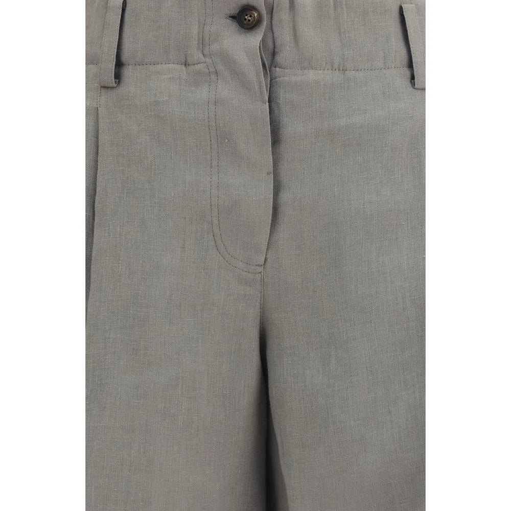 Brunello Cucinelli Bicolor Linen Bermuda Shorts - S