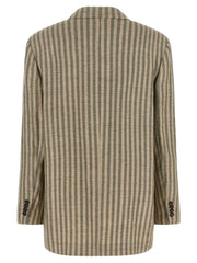 Brunello Cucinelli Bicolor Linen Blazer