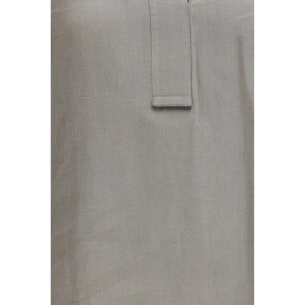 Brunello Cucinelli Bicolor Linen Blouse - M