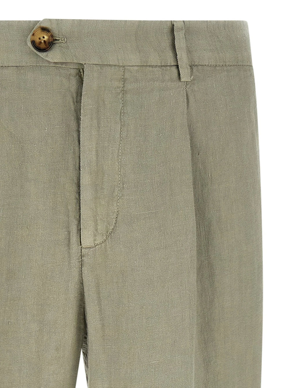 Brunello Cucinelli Bicolor Linen Casual Pants