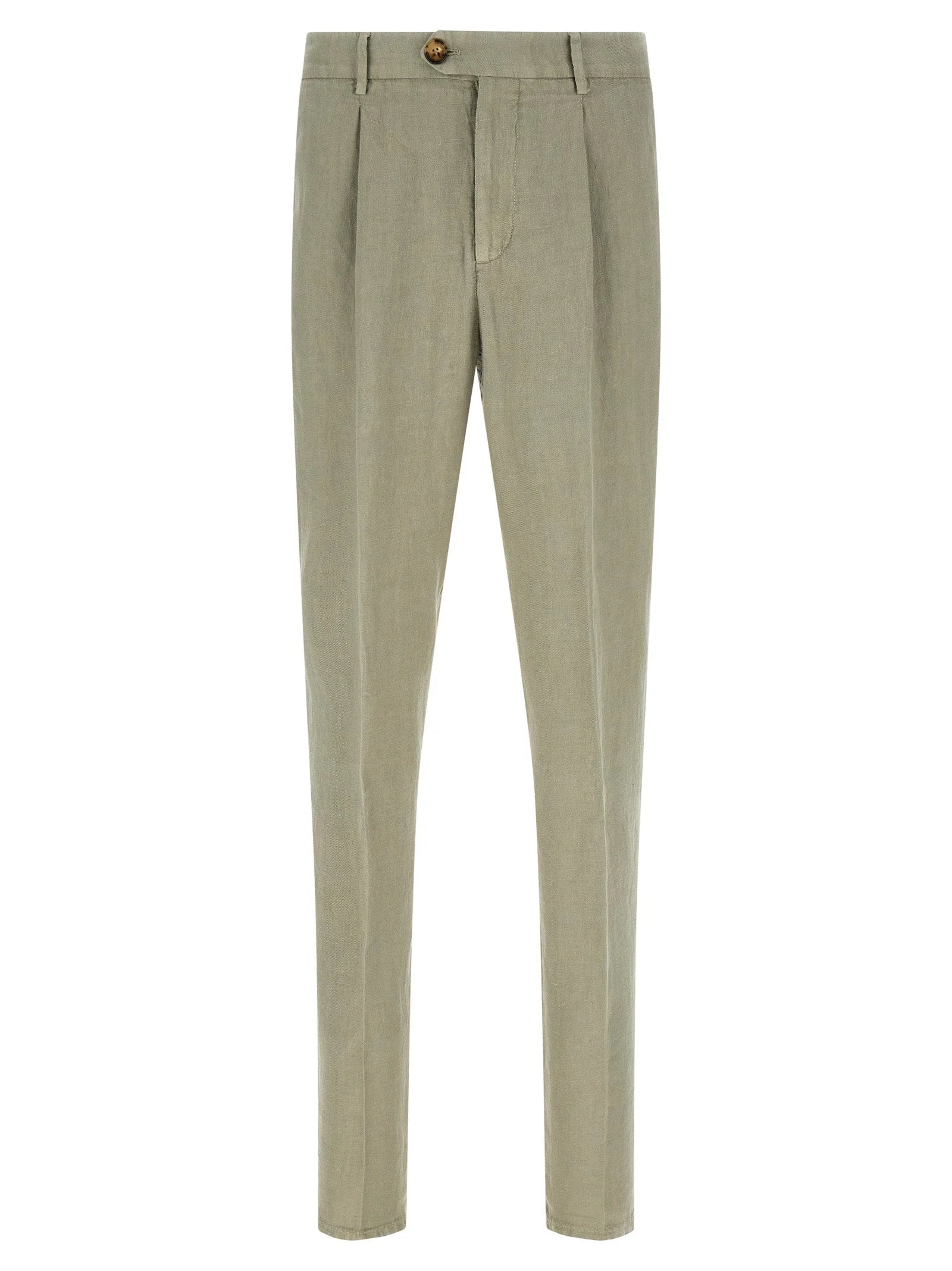Brunello Cucinelli Bicolor Linen Casual Pants