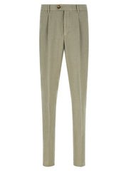 Brunello Cucinelli Bicolor Linen Casual Pants