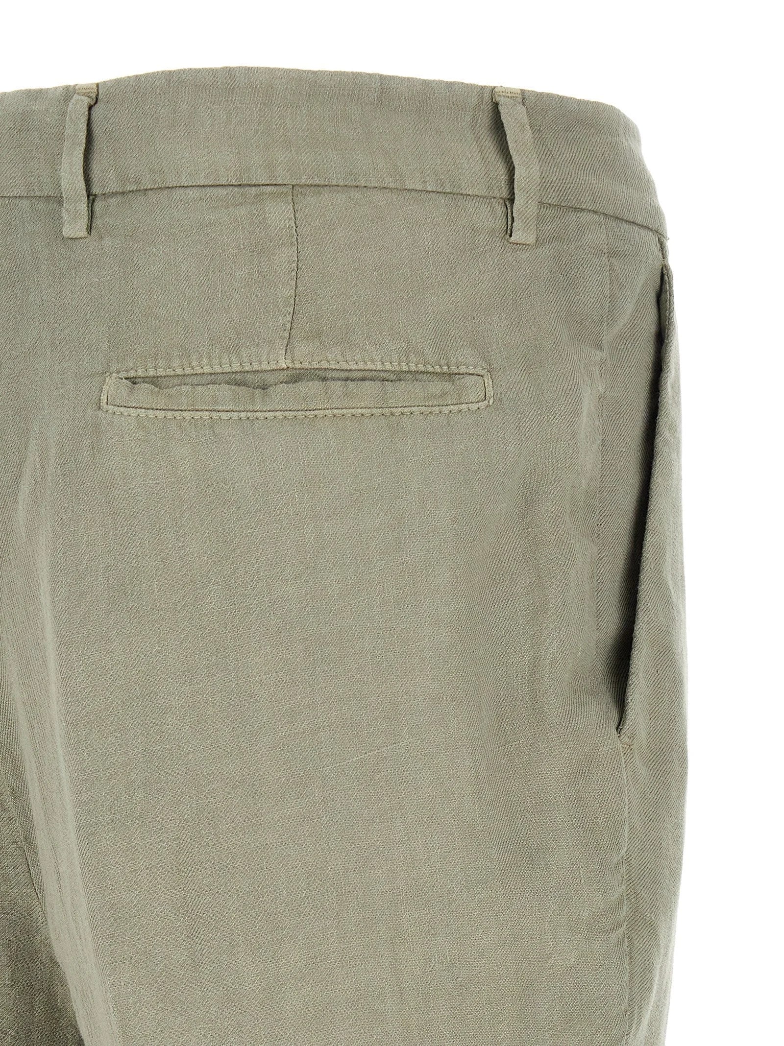 Brunello Cucinelli Bicolor Linen Casual Pants