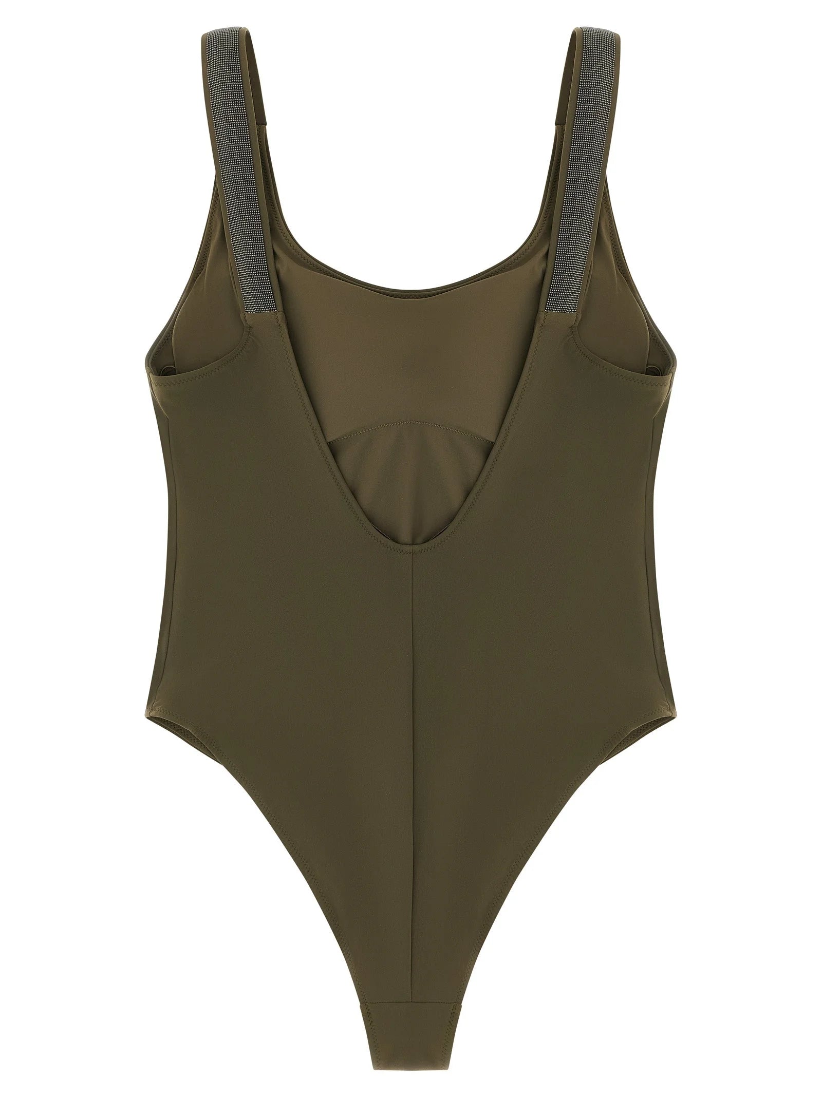 Brunello Cucinelli Bicolor Polyamide One-Piece Swimsuit