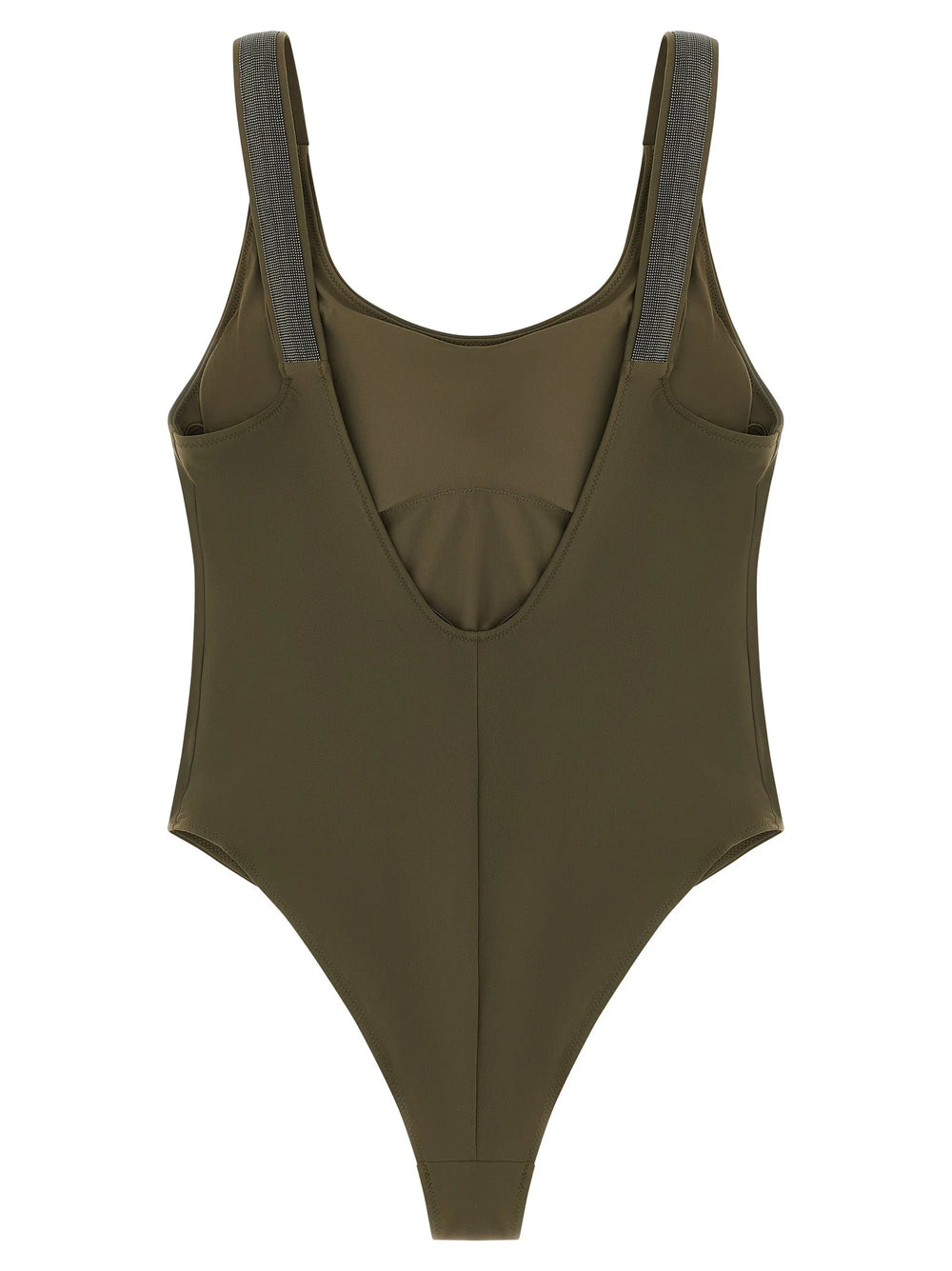 Brunello Cucinelli Bicolor Polyamide One-Piece Swimsuit