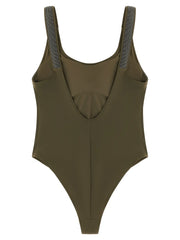 Brunello Cucinelli Bicolor Polyamide One-Piece Swimsuit