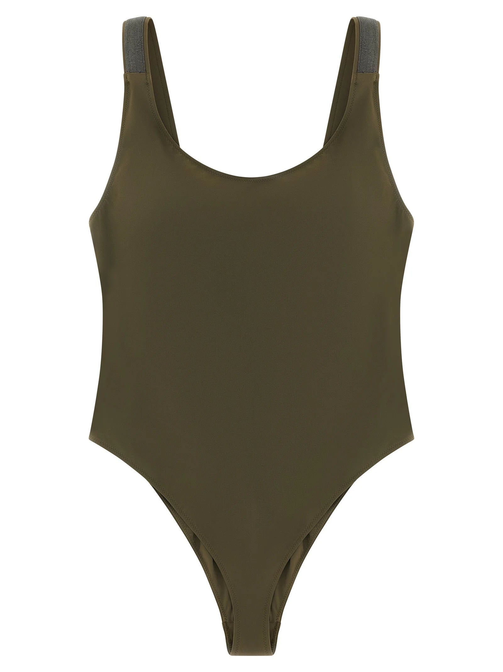 Brunello Cucinelli Bicolor Polyamide One-Piece Swimsuit
