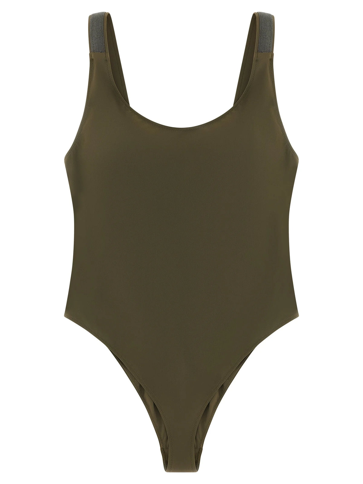 Brunello Cucinelli Bicolor Polyamide One-Piece Swimsuit
