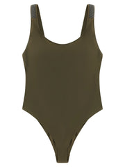 Brunello Cucinelli Bicolor Polyamide One-Piece Swimsuit