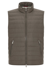 Brunello Cucinelli Bicolor Polyester Sleeveless Jacket