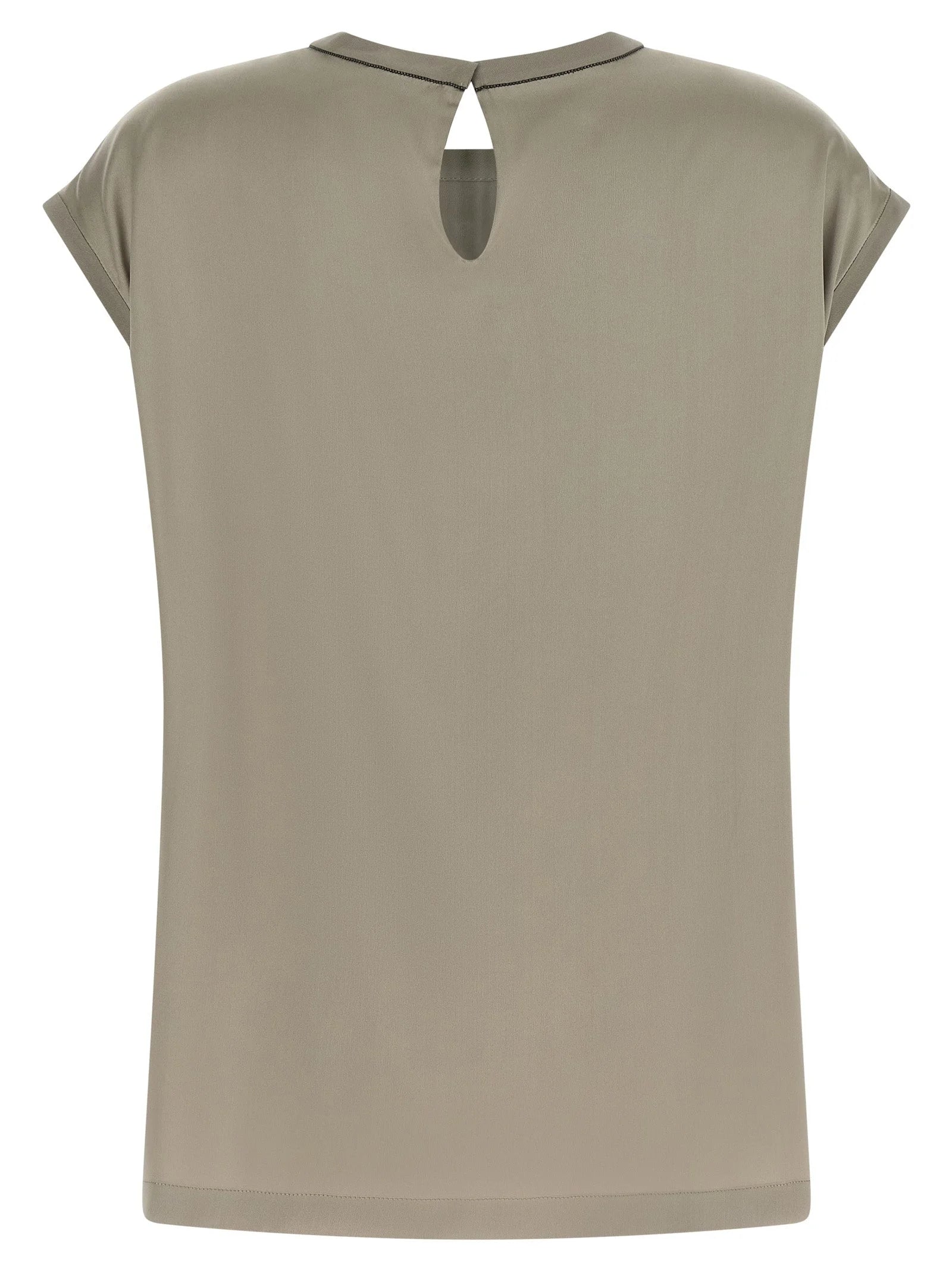 Brunello Cucinelli Bicolor Silk Blouse