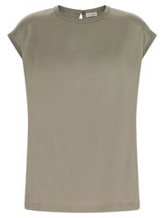 Brunello Cucinelli Bicolor Silk Blouse