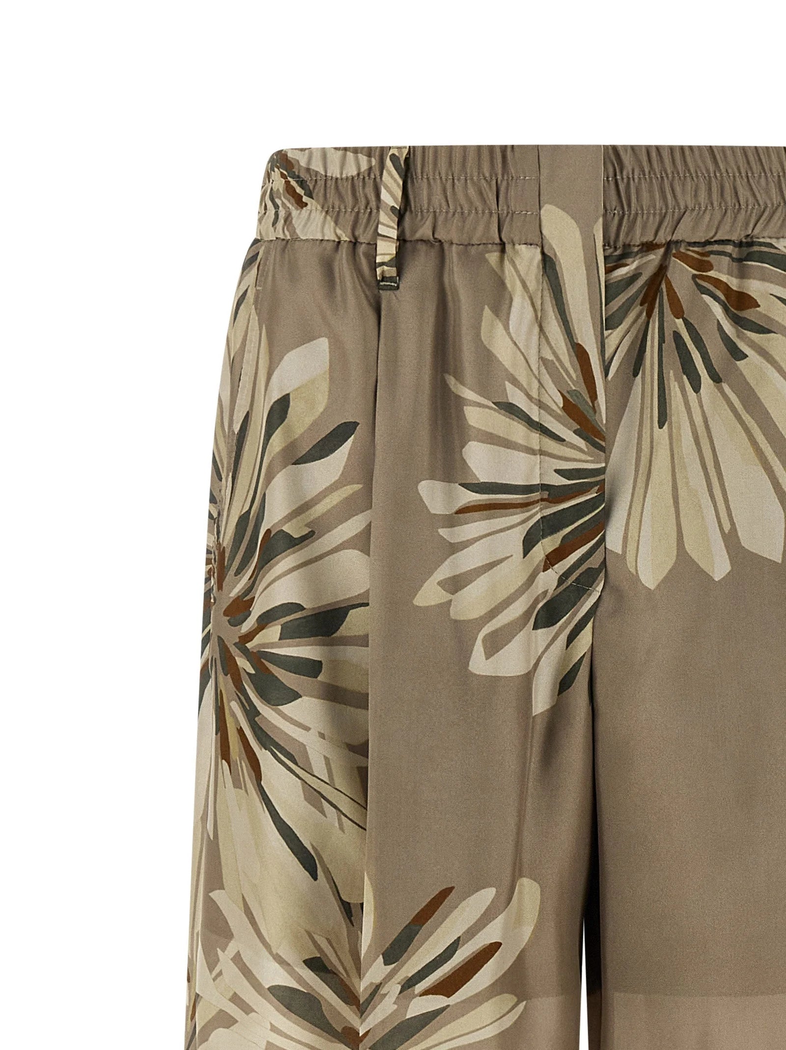 Brunello Cucinelli Bicolor Silk Casual Pants - IT42