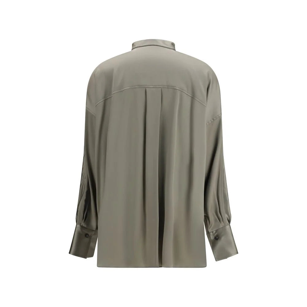 Brunello Cucinelli Bicolor Silk Shirt