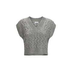 Camisola de seda Bicolor Brunello Cucinelli