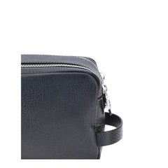 Brunello Cucinelli Black Calf Leather Bos Taurus Airpod Holder