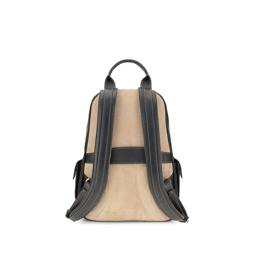 Brunello Cucinelli Black Calf Leather Bos Taurus Handbag