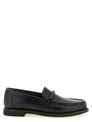 Brunello Cucinelli Black Calfskin Slip-On Loafers