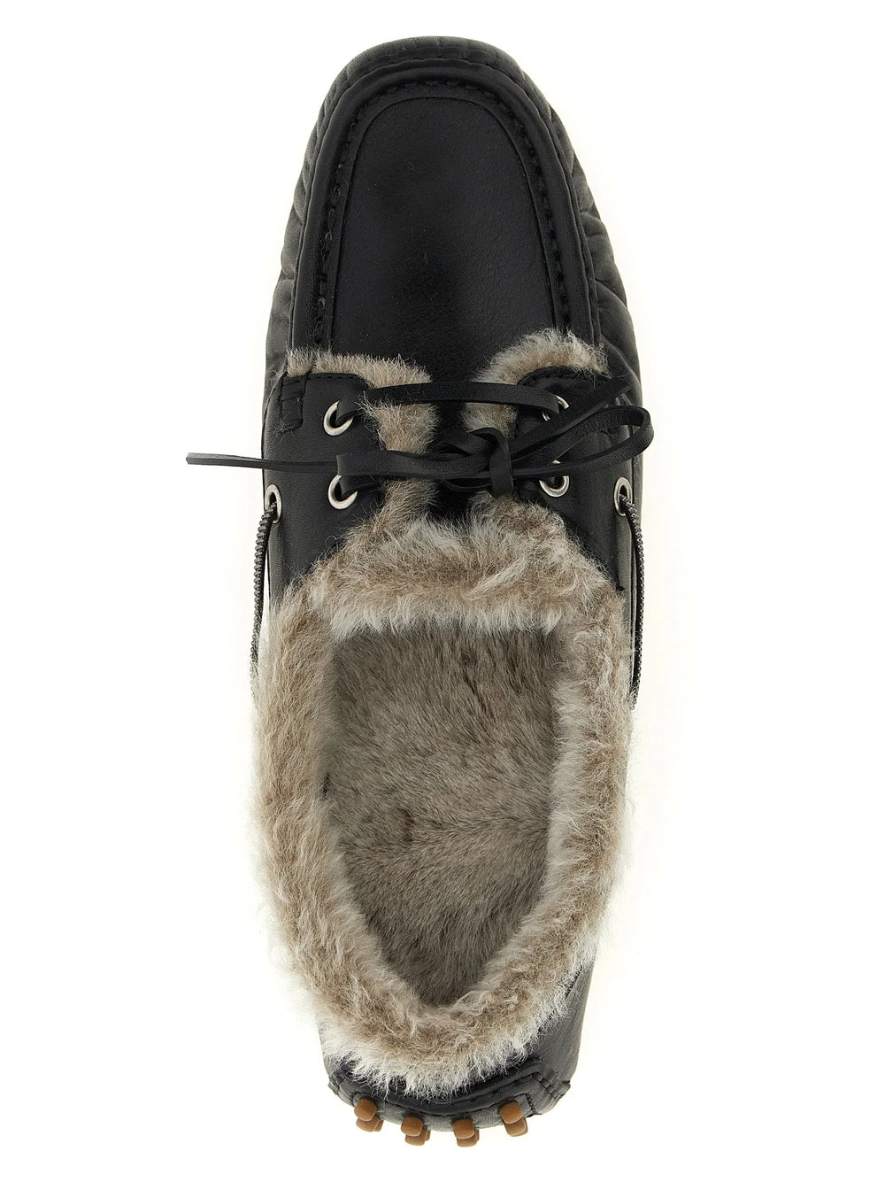 Brunello Cucinelli Black Calfskin Slip-On Loafers