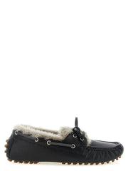 Brunello Cucinelli Black Calfskin Slip-On Loafers