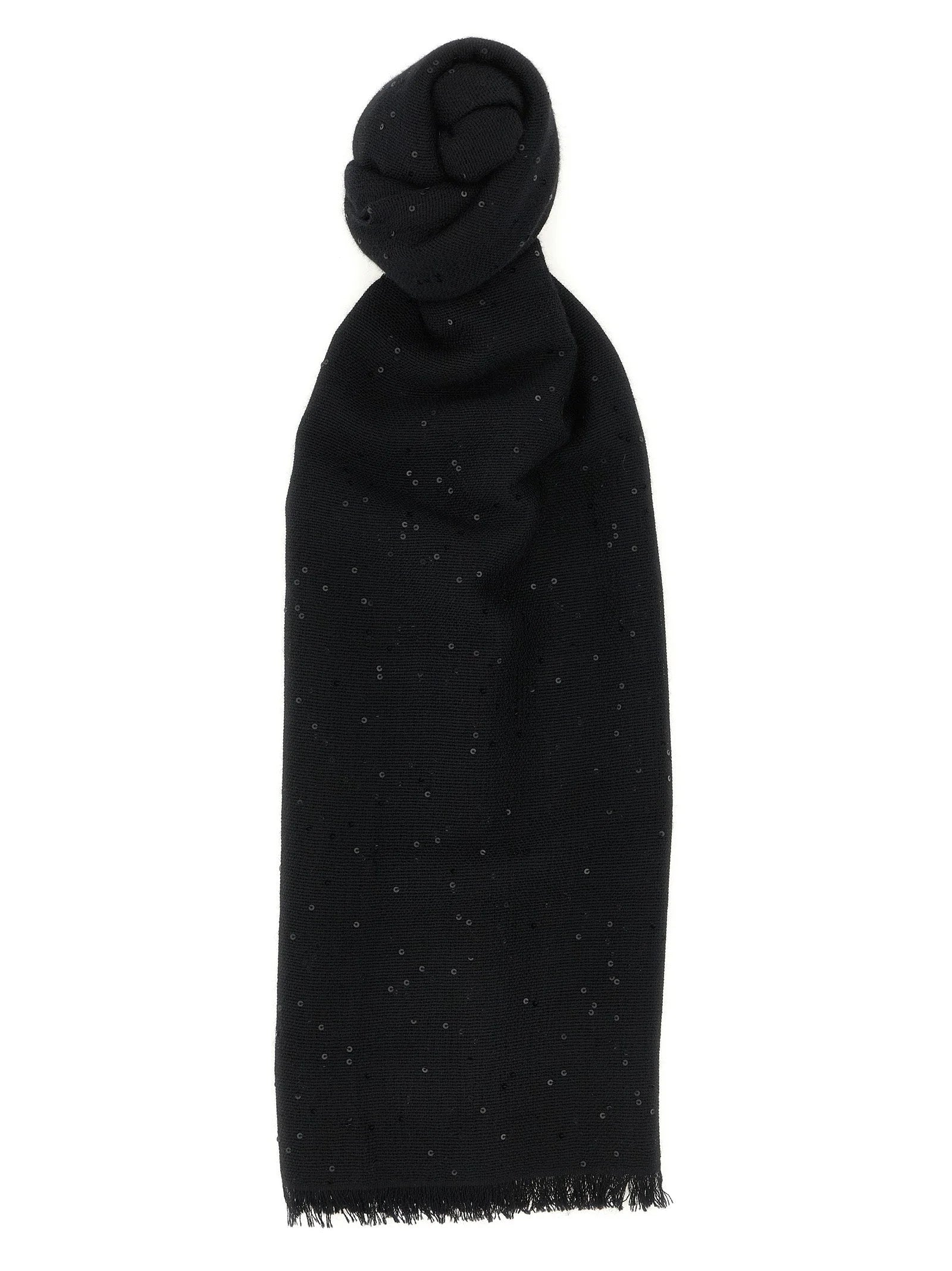 Brunello Cucinelli Black Cashmere Scarf