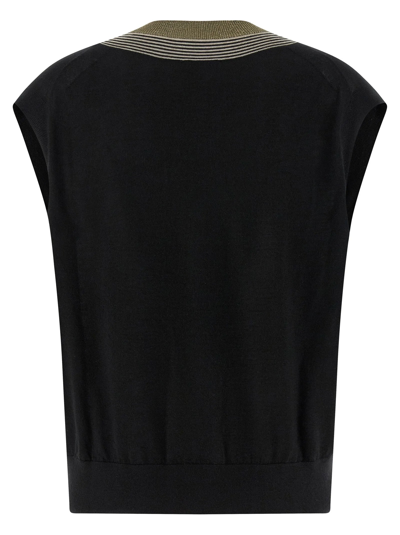 Brunello Cucinelli Black Cashmere Sleeveless Jacket - XS