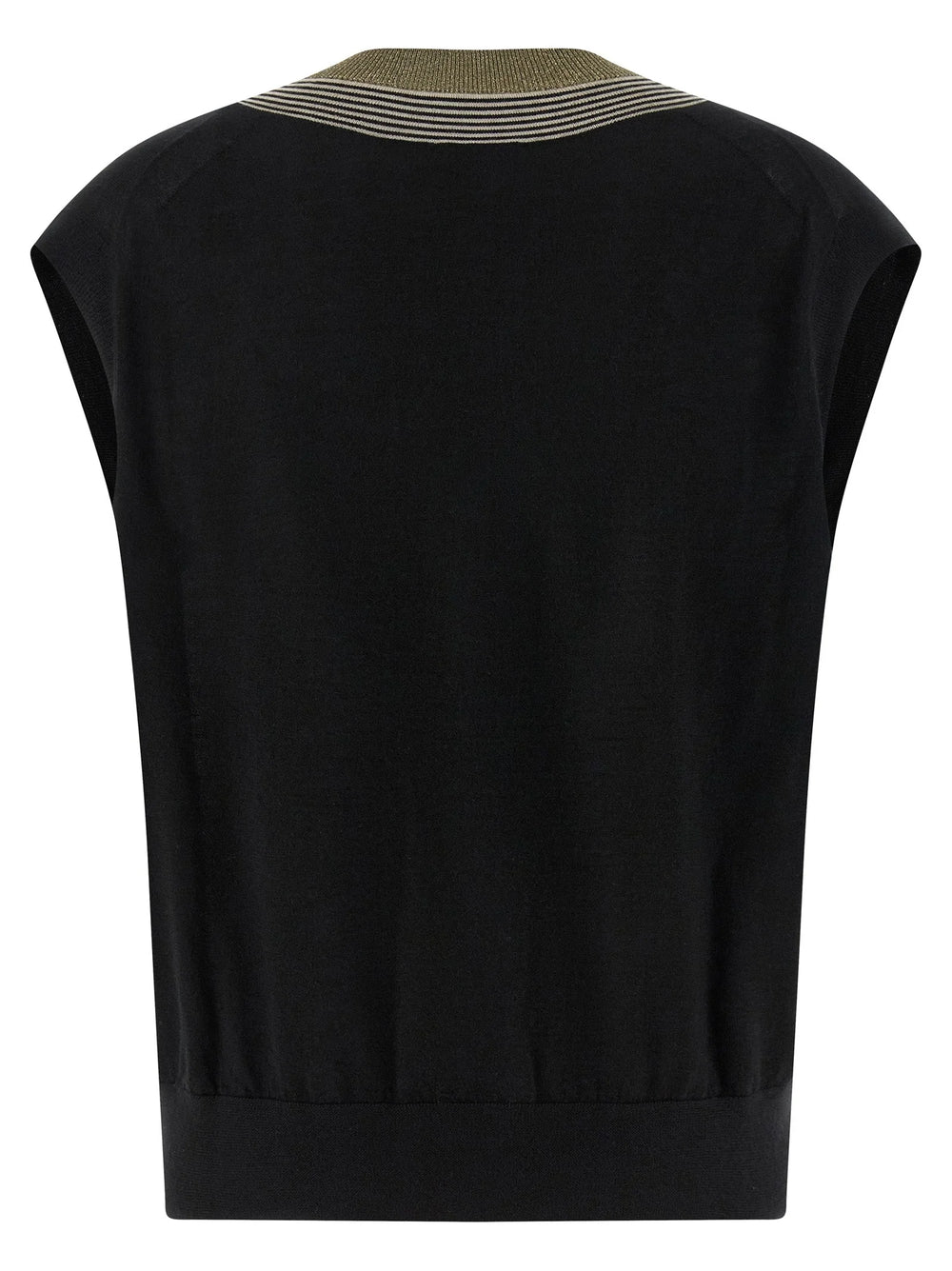 Brunello Cucinelli Black Cashmere Sleeveless Jacket - XS