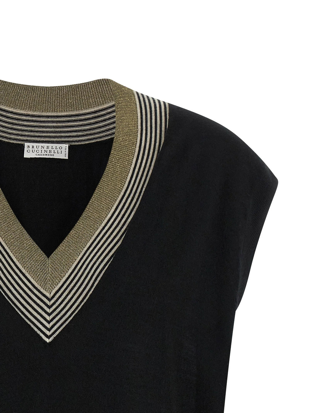 Brunello Cucinelli Black Cashmere Sleeveless Jacket - XS