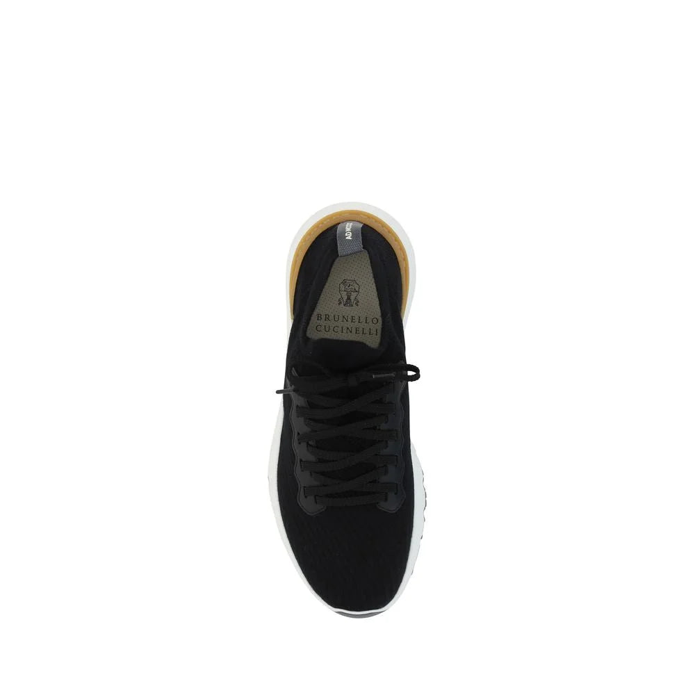 Brunello Cucinelli Black Cotton Athletic Sneakers