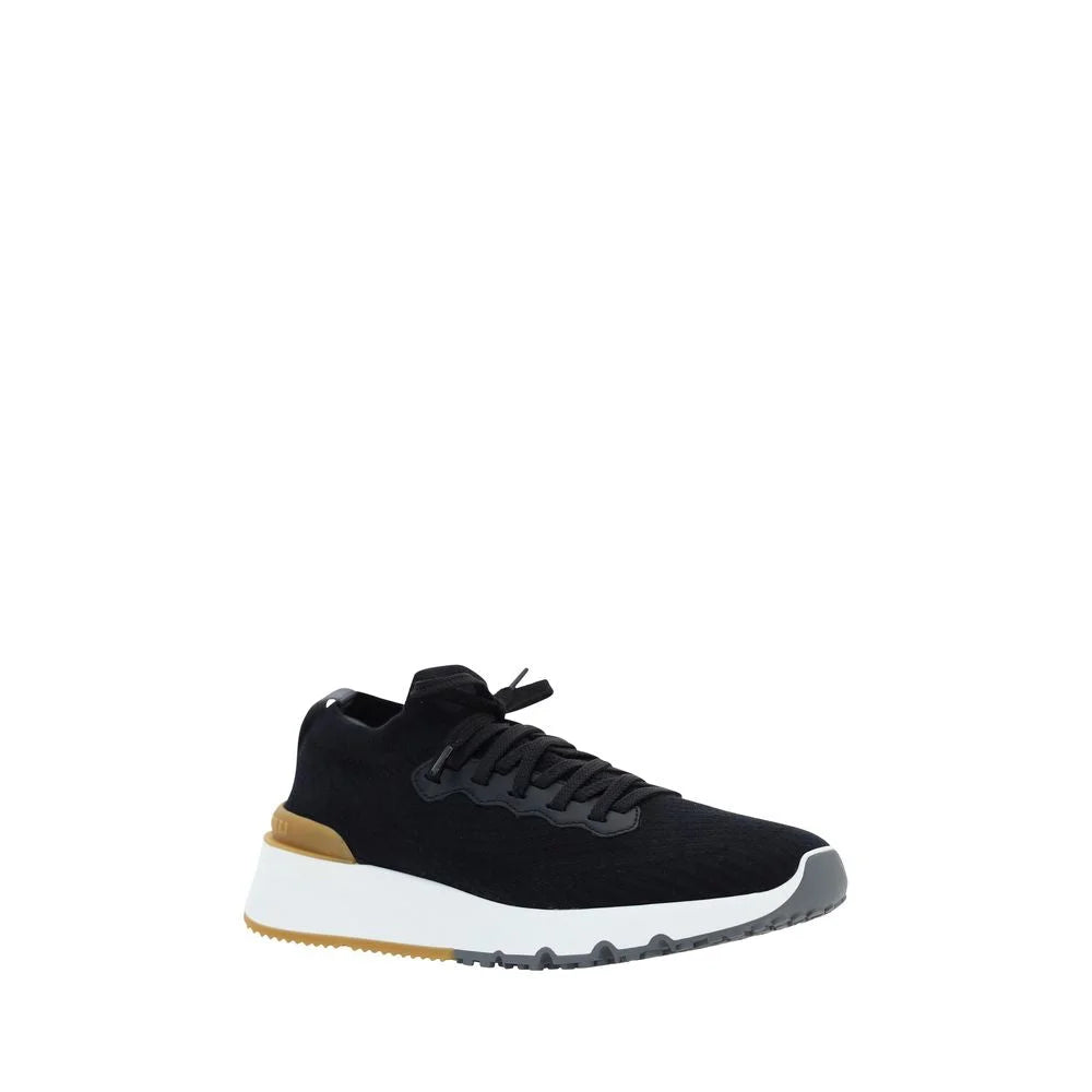 Brunello Cucinelli Black Cotton Athletic Sneakers - EU46/US13