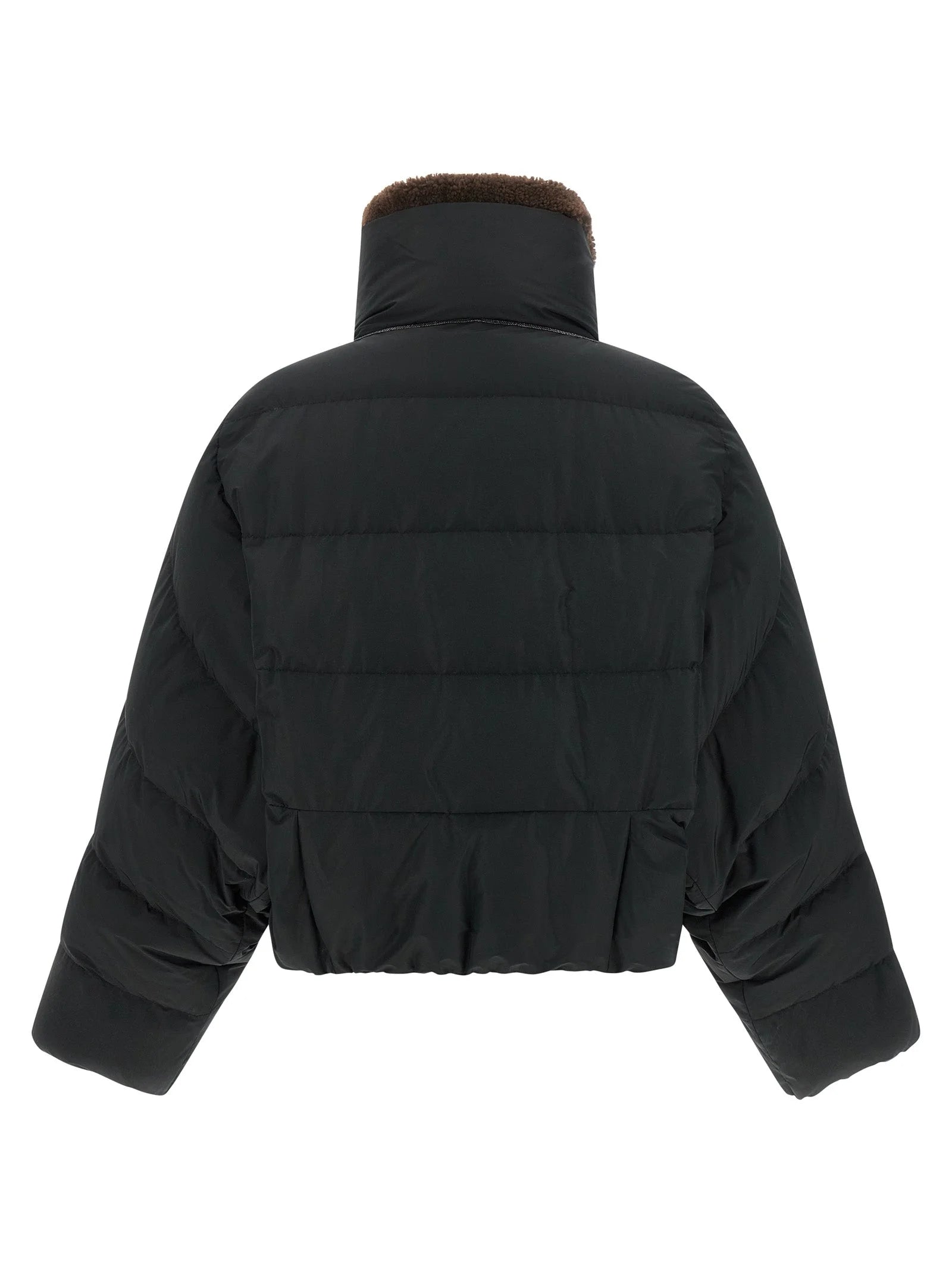 Brunello Cucinelli Black Cotton Full-Length Jacket