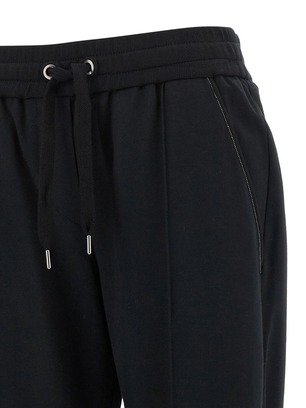 Brunello Cucinelli Black Cotton Joggers (Workout Pants)