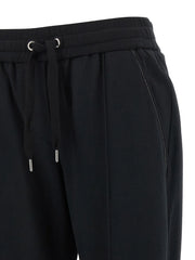 Brunello Cucinelli Black Cotton Joggers (Workout Pants)