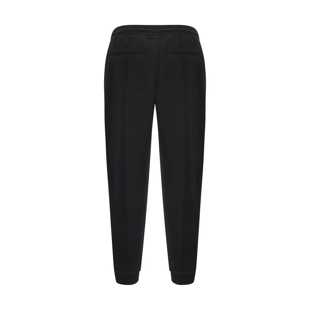 Brunello Cucinelli Black Cotton Joggers (Workout Pants)