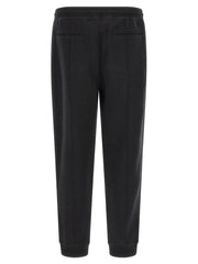 Brunello Cucinelli Black Cotton Joggers (Workout Pants)