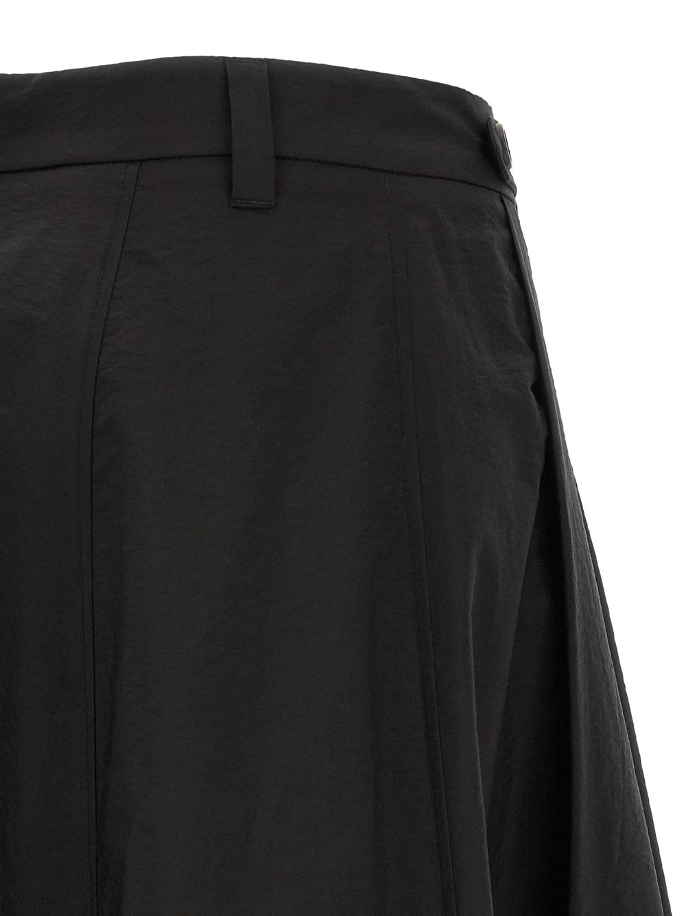 Brunello Cucinelli Black Cotton Midi Skirt