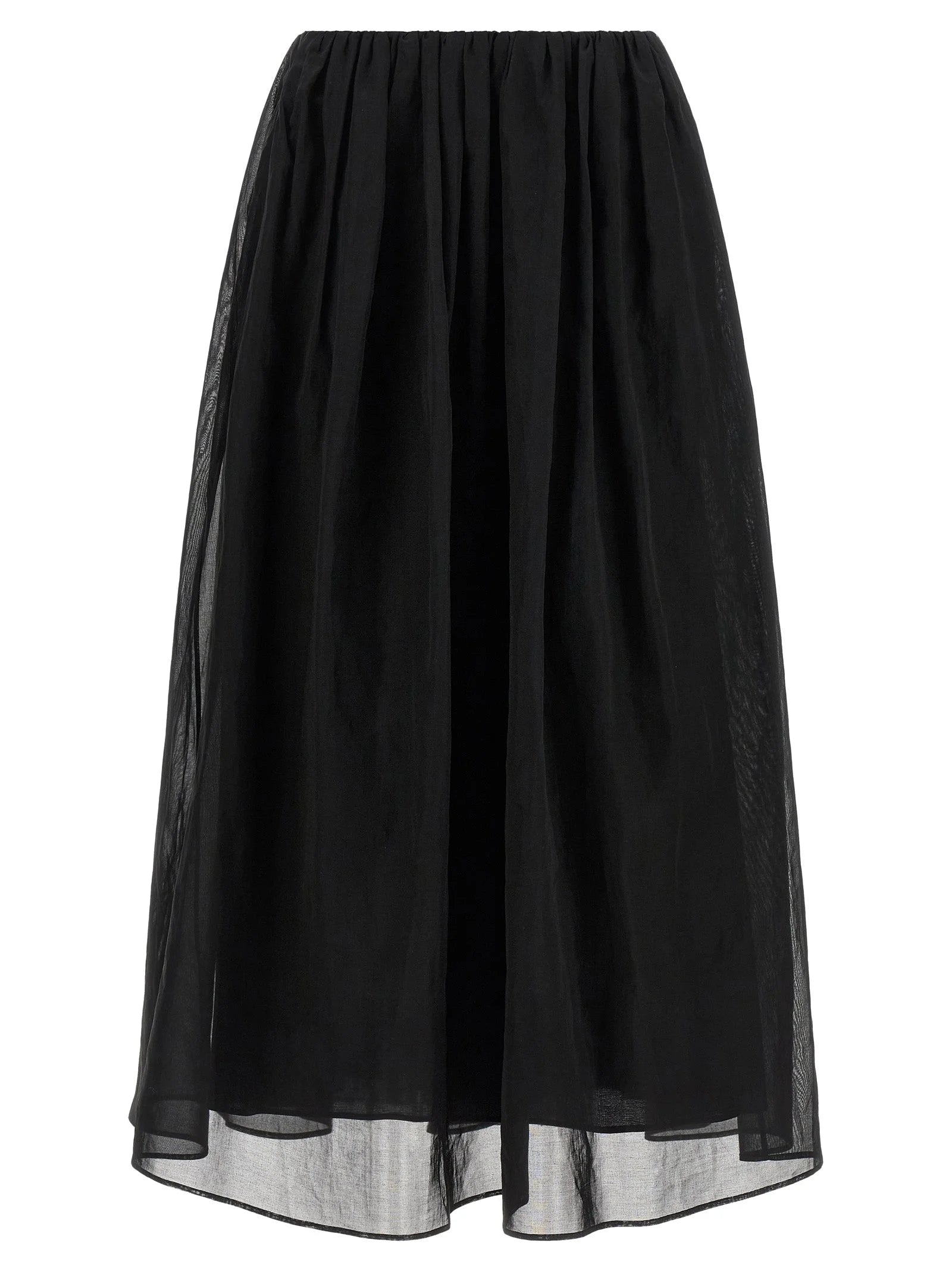 Brunello Cucinelli Black Cotton Mini Skirt