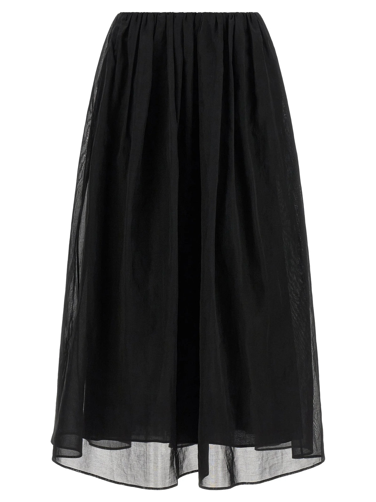 Brunello Cucinelli Black Cotton Mini Skirt