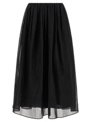 Brunello Cucinelli Black Cotton Mini Skirt